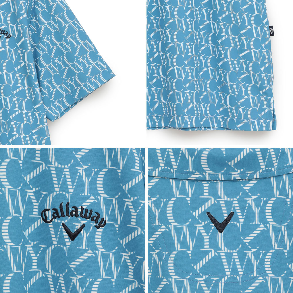 キャロウェイ ロゴプリントハイゲージカノコシャツ C25234103 メンズ Callaway ゴルフウェア 2025秋冬モデル 日本正規品 Callaway（キャロウェイ） ロゴプリントハイゲージカノコシャツ