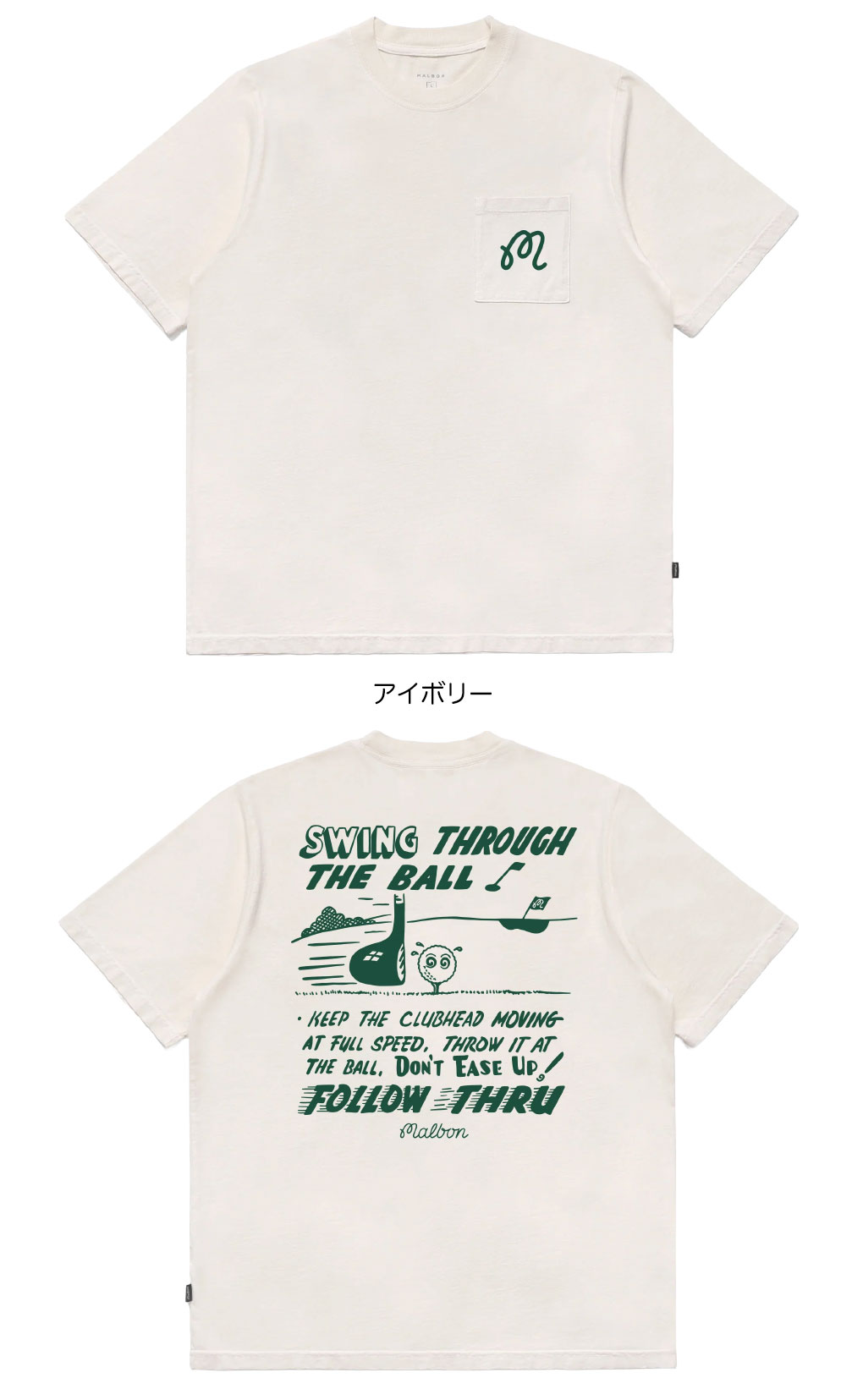マルボンゴルフ ウェア Tシャツ M-9397 FOLLOW THRU POCKET T-SHIRT