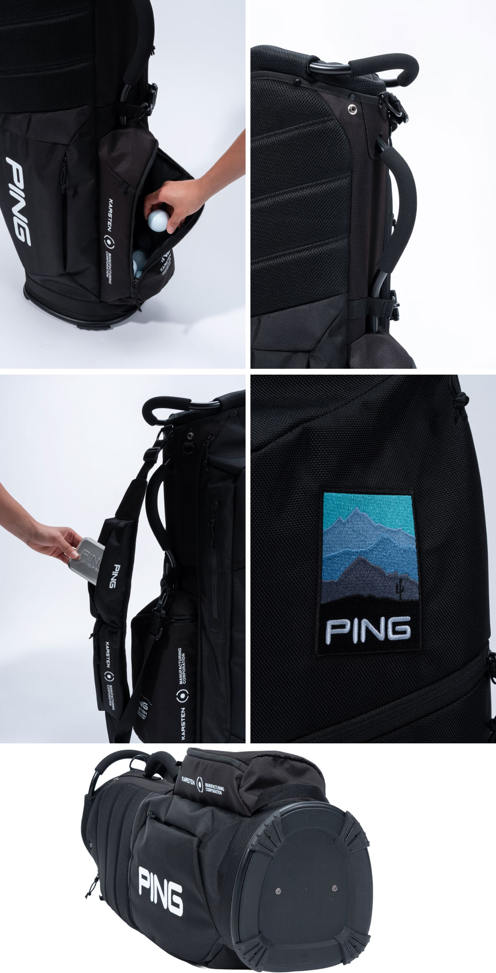 PING ピン キャディバッグ CB-N2504 アウトドア 9.0型 4分割