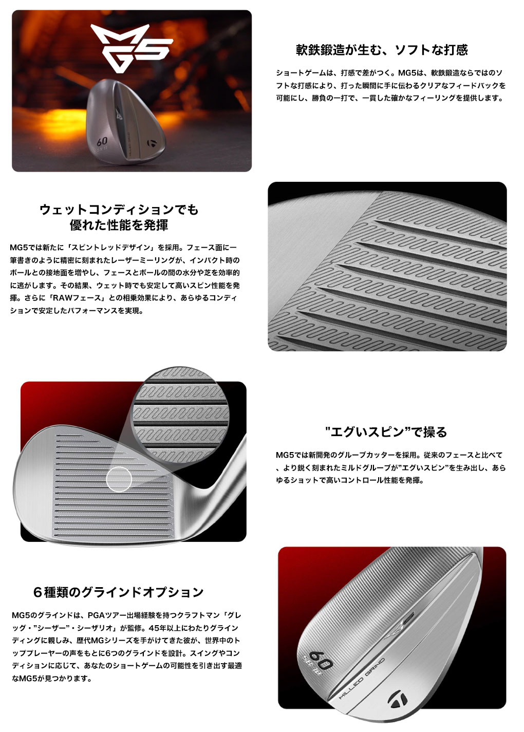 TaylorMade（テーラーメイド） MG5 MILLED GRIND 5 WEDGE ウェッジ