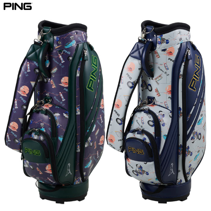 【美品】【希少】PING カートバッグ DLX 黒/青 USオーダー 2015年 美品】【希少】PING カートバッグ DLX 黒/青 USオーダー 2015年