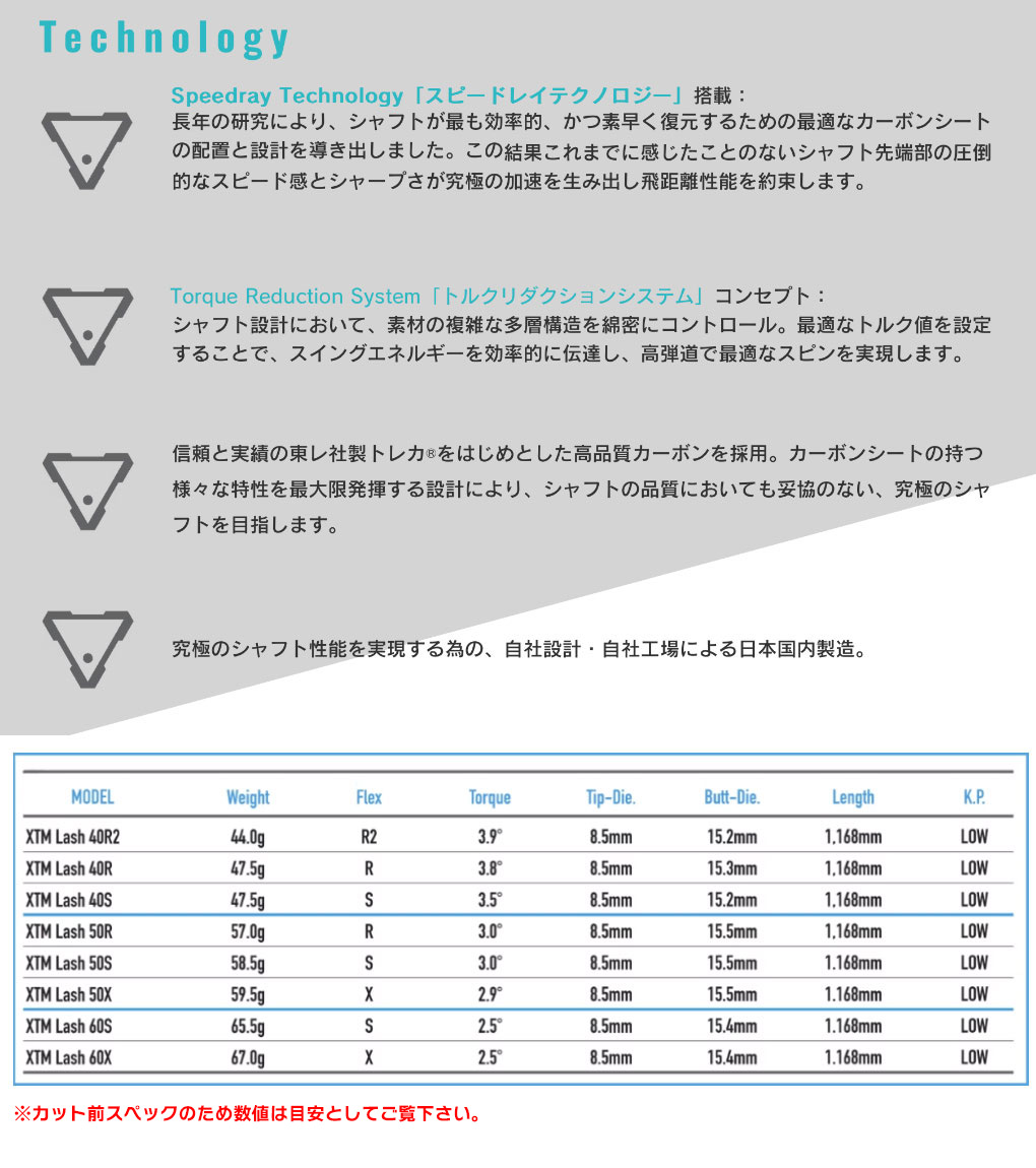 MIZUNO（ミズノ） スリーブ付きシャフト 2025 バシレウス XTM Lash