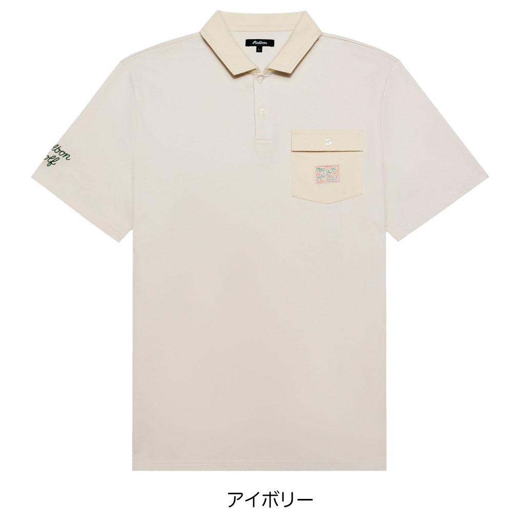 マルボン　ポロシャツ半袖ニット　Mサイズ アイボリー マルボン ポロシャツ半袖ニット Mサイズ アイボリー 【公式通販】