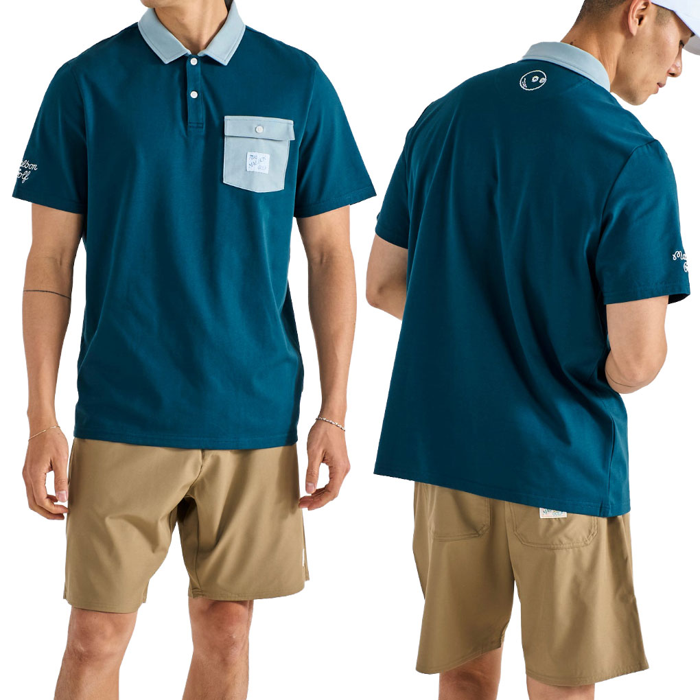 マルボン Malbon Golf 半袖シャツ JOVIS SOLID POLO M-9166 メンズ