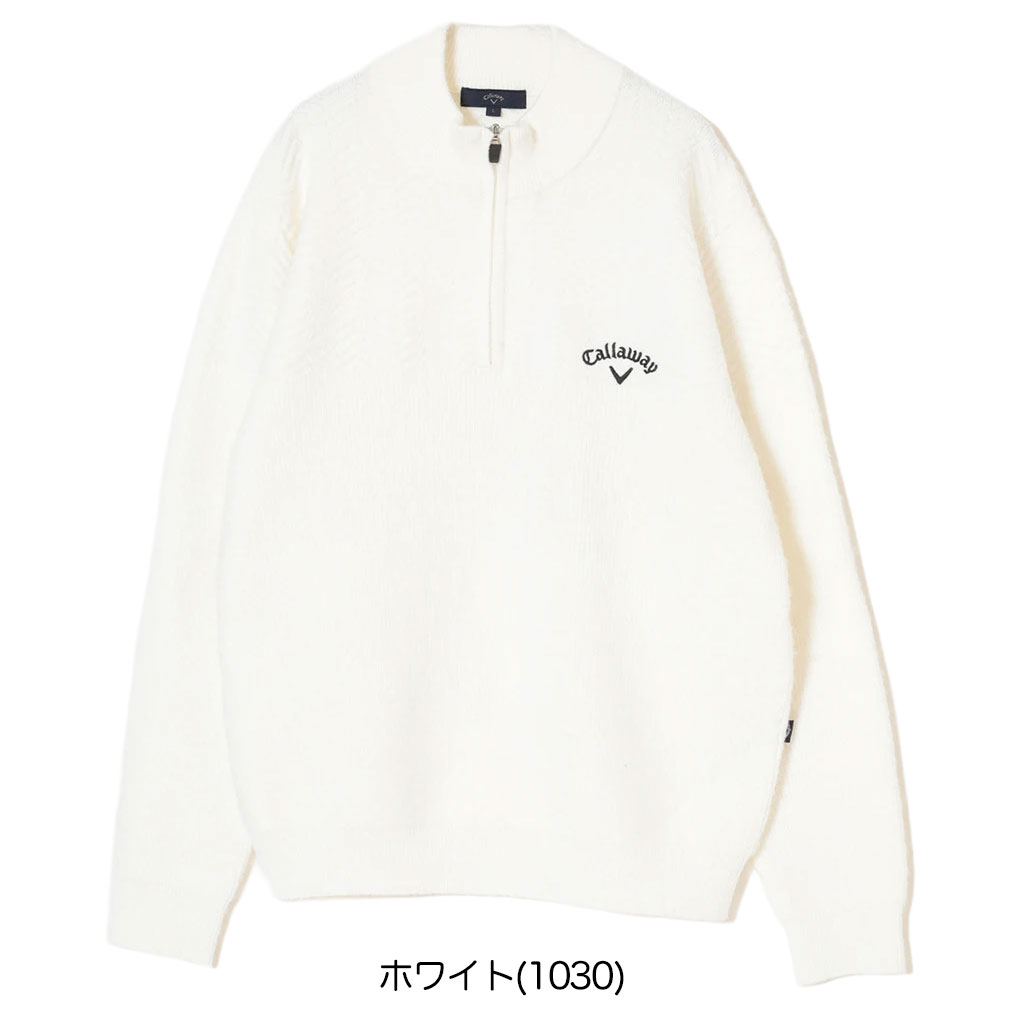 Callaway（キャロウェイ） ヘリンボーンハーフジップニット C25218105