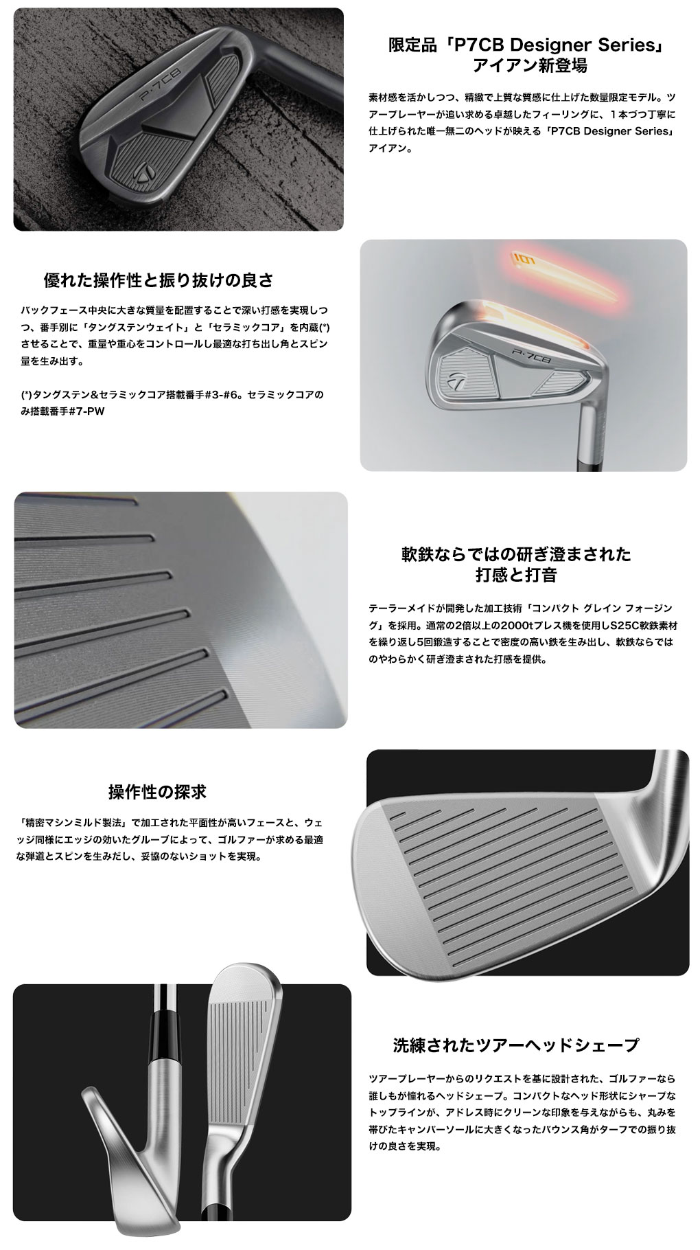 TaylorMade（テーラーメイド） P7CB Battle Worn Irons アイアン 7本