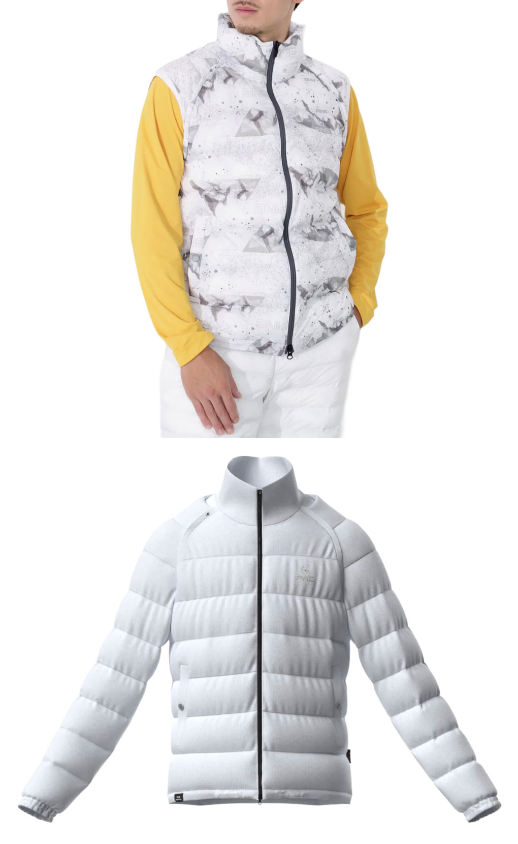 PING（ピン） 全方向ストレッチ接結ボーダー2WAY中綿ブルゾン 621