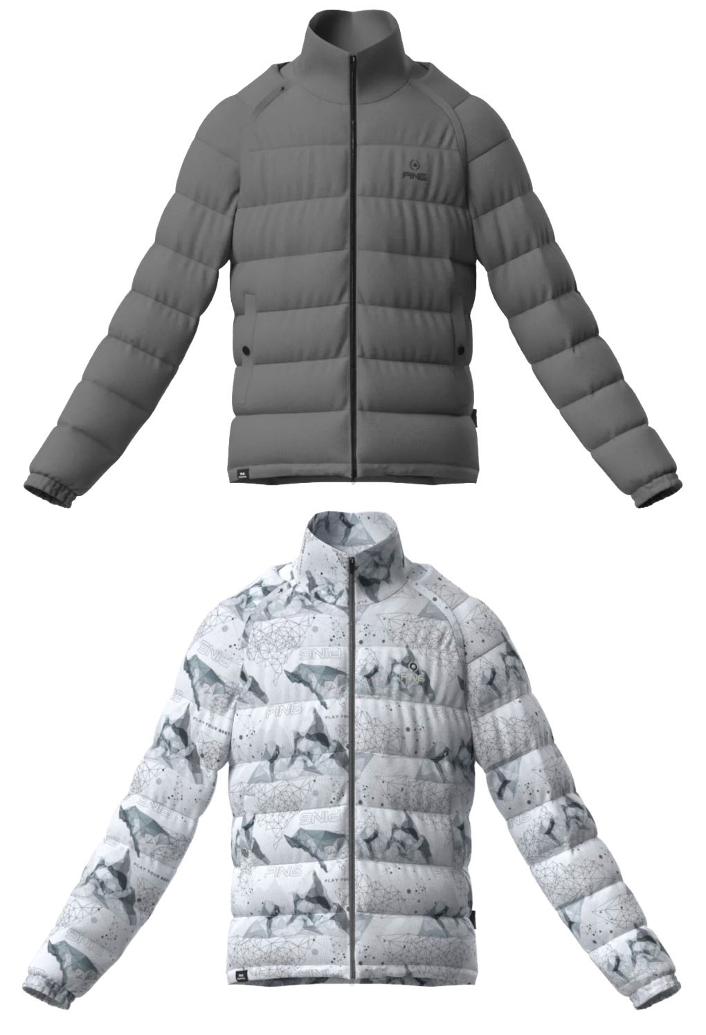 PING（ピン） 全方向ストレッチ接結ボーダー2WAY中綿ブルゾン 621