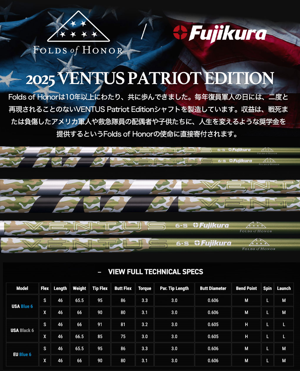 フジクラシャフト スリーブ装着 フジクラ 2025 VENTUS 数量限定モデル