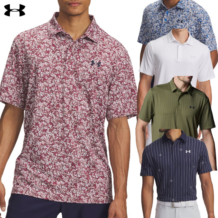 タグ付未使用 UNDER ARMOUR UA GOLF プレイオフポロ MD UNDER ARMOUR（アンダーアーマー） UAプレーオフ3.0 ストライプ ポロ