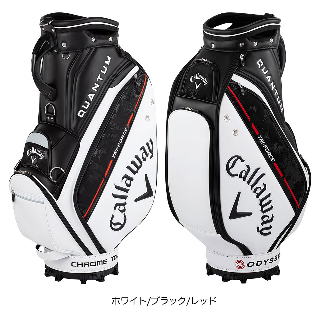 Callaway ゴルフバッグ ホワイト ブラック Callaway/キャロウェイ ゴルフ キャディバッグ9型【白/黒/黄】美品