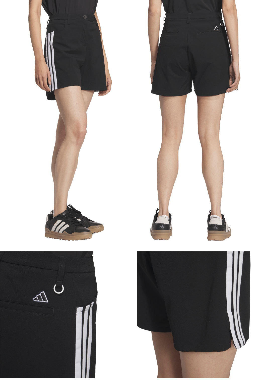 新品 アディダス ゴルフウェア セットアップ 半袖シャツ スカート 涼しい 速乾 adidas（アディダス） スリーストライプス EX-STRETCH ACTIVE ショート