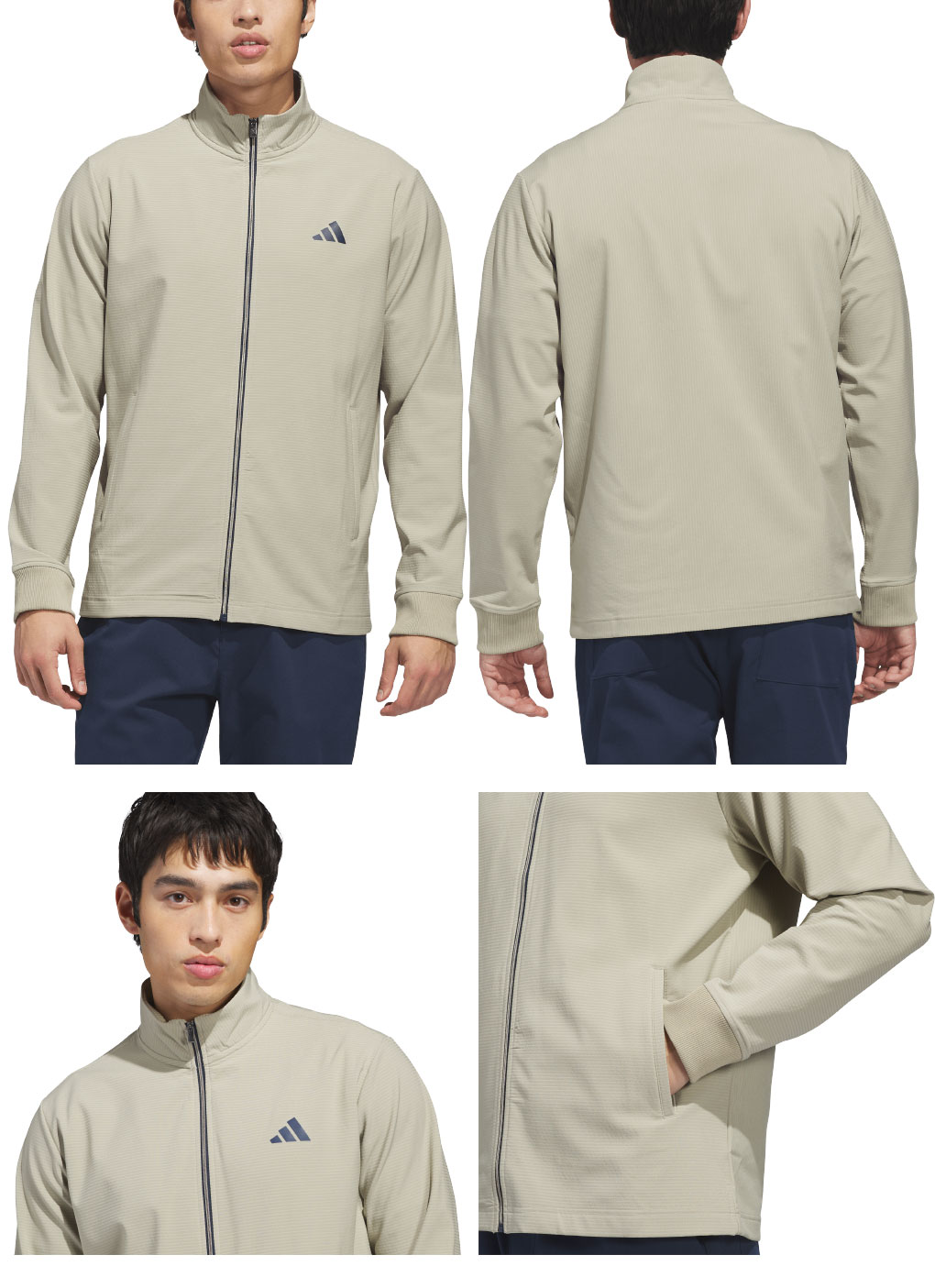adidas（アディダス） 撥水 テクスチャード フルジップ ジャケット