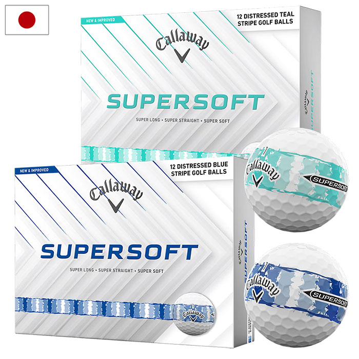 �L�����E�F�C SUPERSOFT DISTRESSED STRIPE �S���t�{�[�� 1�_�[�X 12���� Callaway �S���t 2026�N���f�� �S���t�{�[�� ���{���K�i