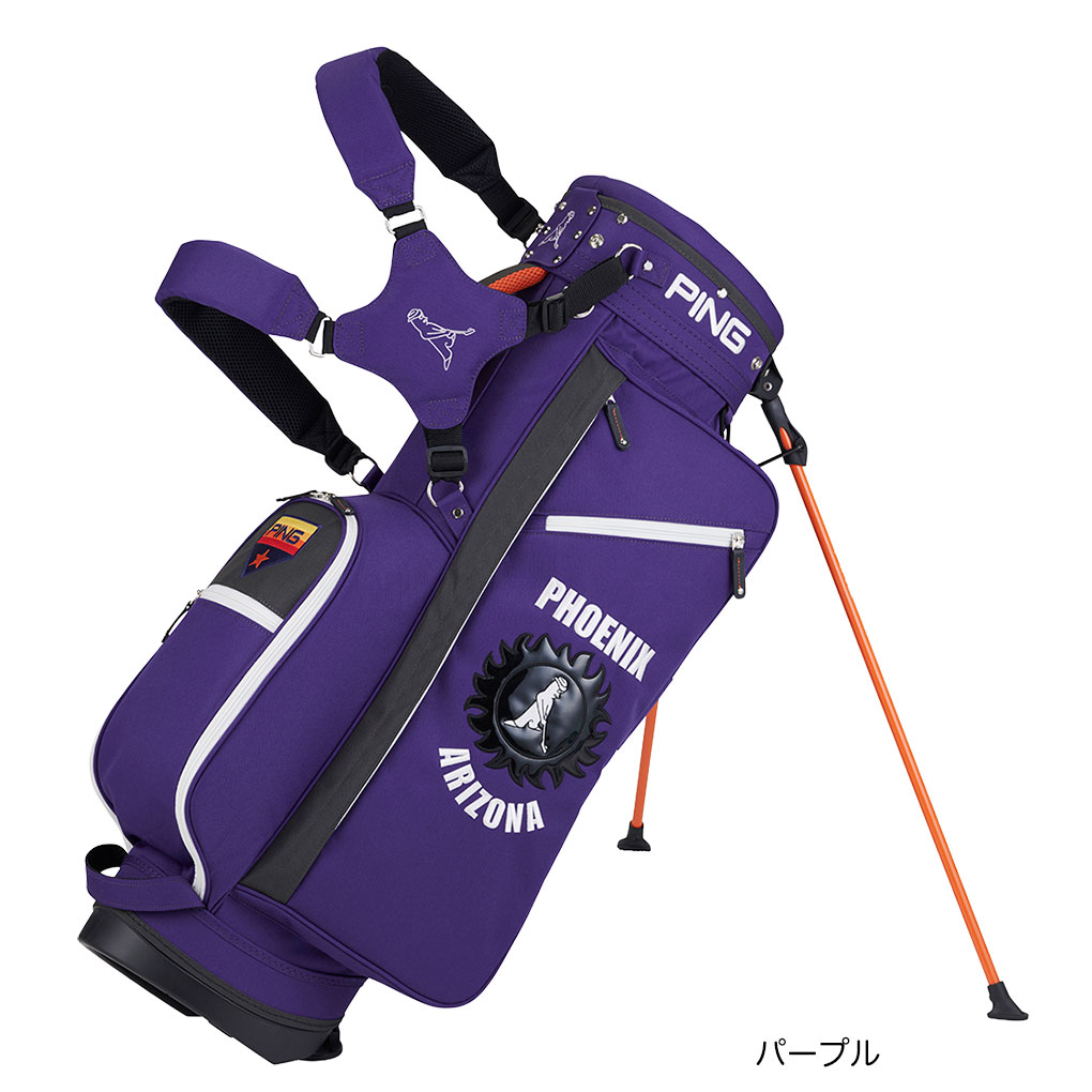 PING ピン ゴルフバッグ キャディバッグ 9.0型 3点式ショルダー PING（ピン） CB-N2603 レトロスタンド 9型 キャディバッグ スタンド