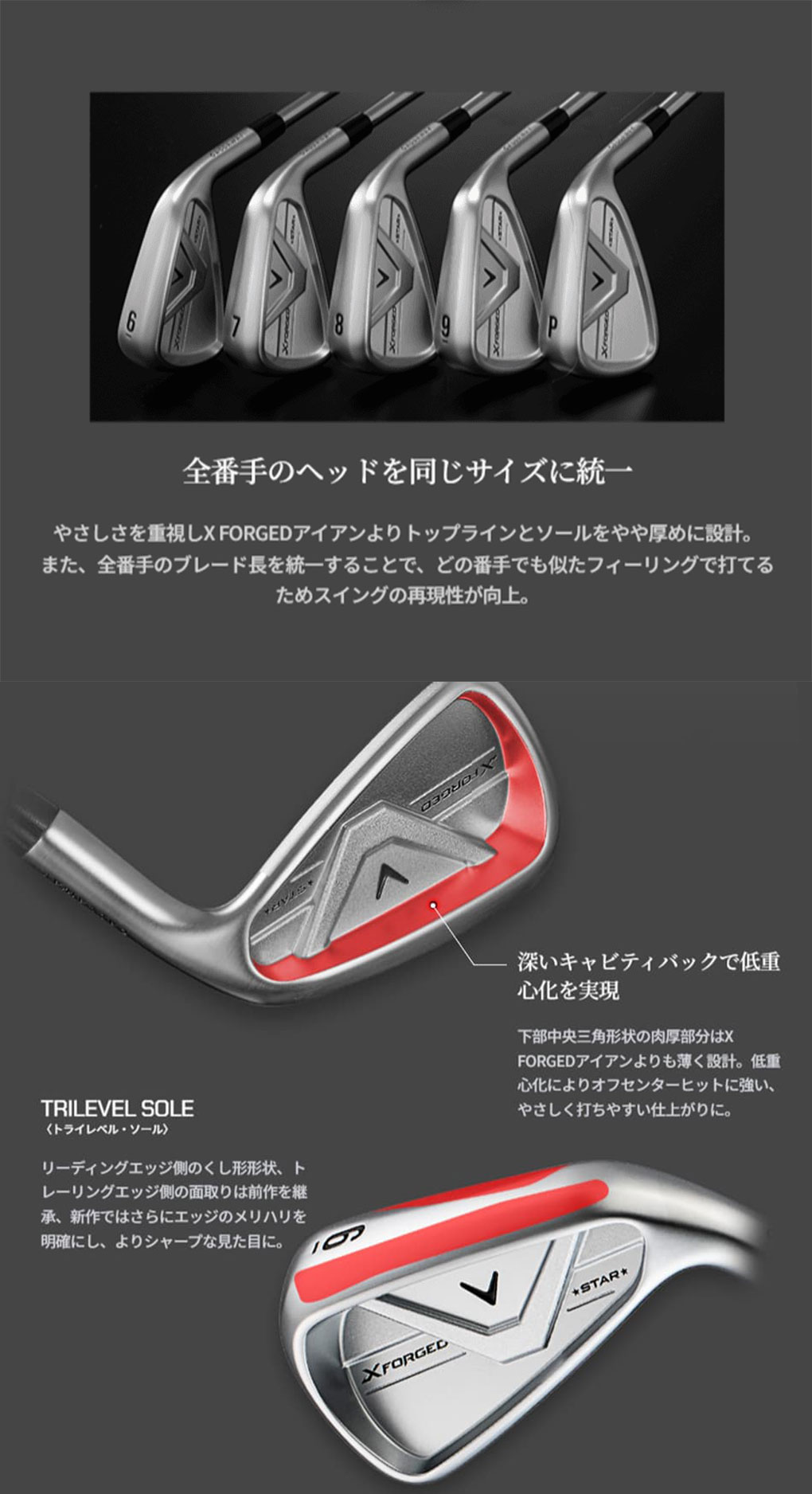 Callaway X FORGED STAR アイアンセット 5-P Callaway（キャロウェイ） X FORGED STAR アイアン 5本セット(6-9,PW