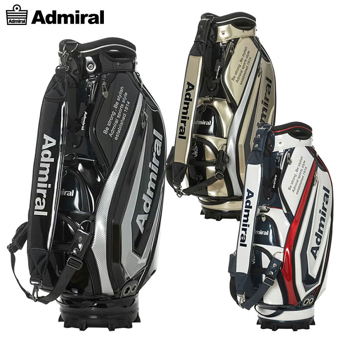 ADMIRAL/アドミラル ゴルフ 3点式ショルダー キャディバッグ9型 美品