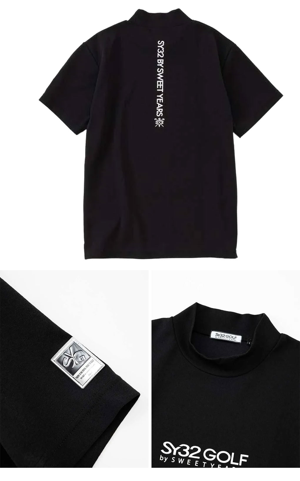 SY32 GOLF シャツ FRASH POINT MOCK メンズ 半袖 SYG-26S1-30 ゴルフ