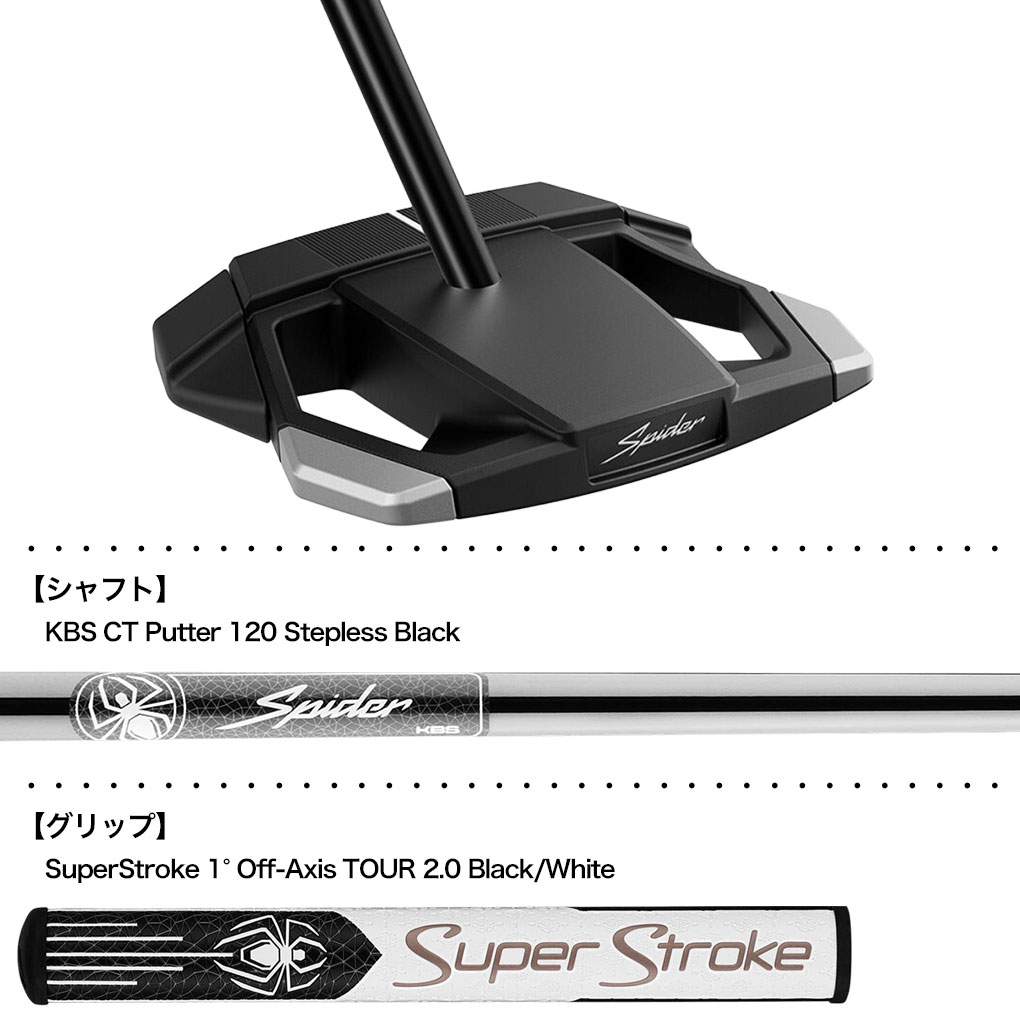TaylorMade（テーラーメイド） Spider ZT MAX STANDARD パター メンズ