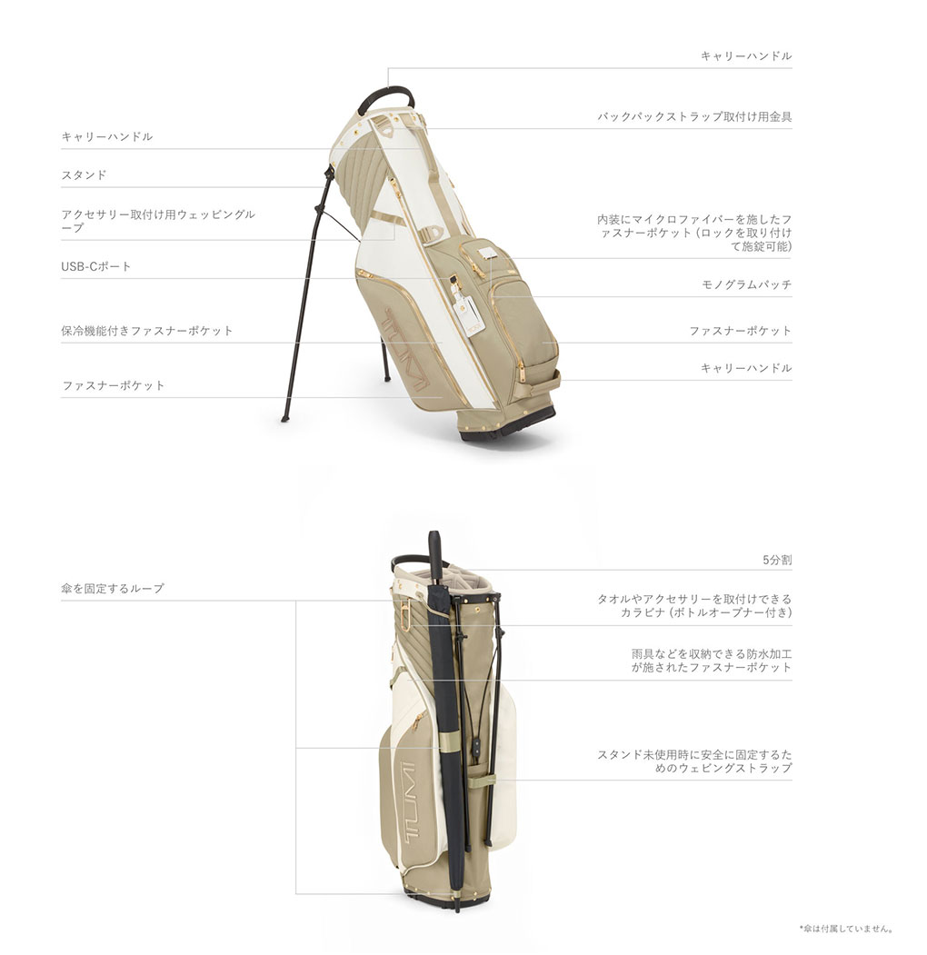 TUMI GOLF キャディバッグ STAND BAG BLACK 148792-1041 ゴルフ USA直