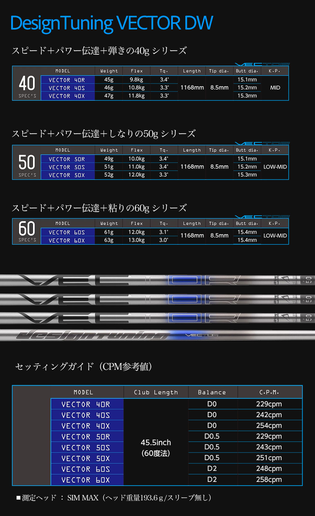 VECTOR ゴルフシャフト 60S 楽天市場】デザインチューニング VECTOR