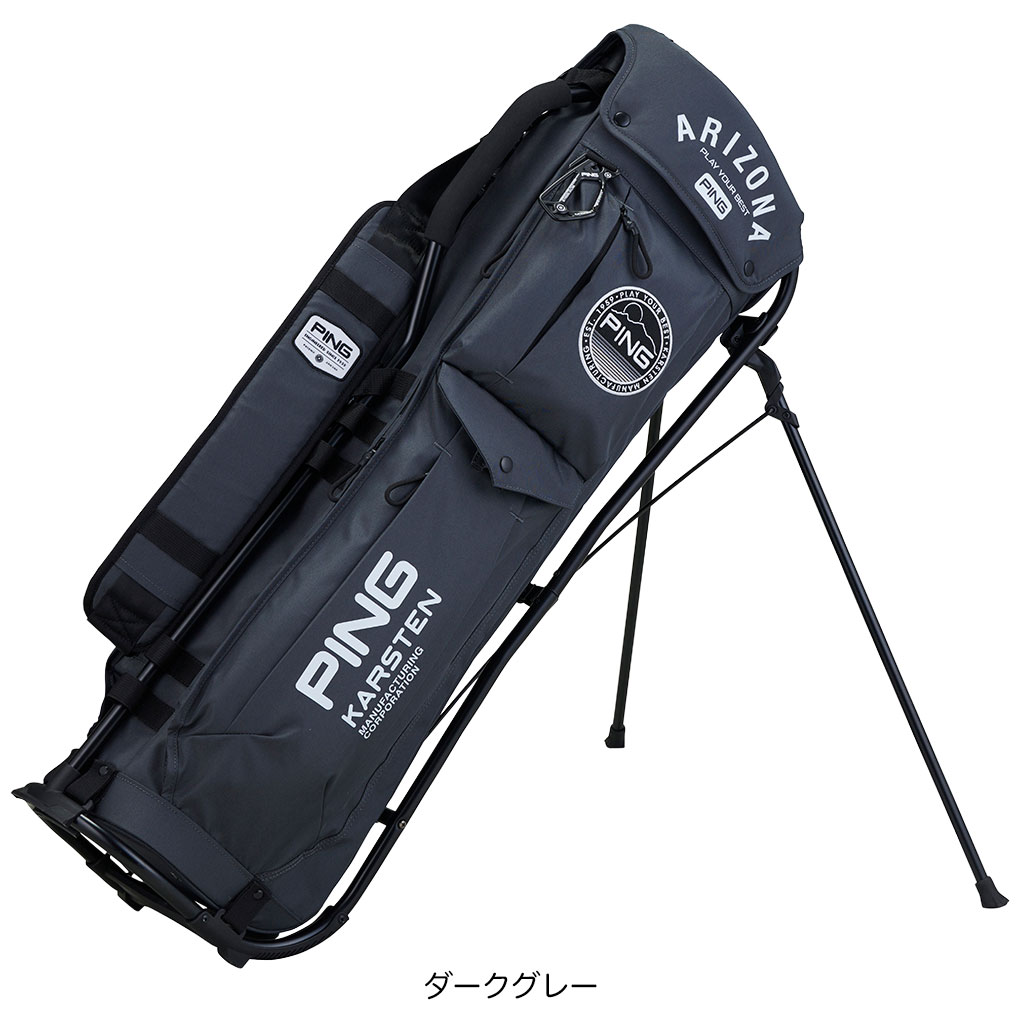 PING 軽量ゴルフバッグ スタンド付き ブラック PING キャディバッグ（種類：スタンド式）｜ゴルフ用バッグ｜ゴルフ