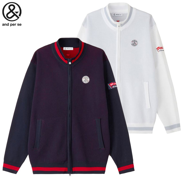 and per se（アンパスィ） ショットスムーザーフルジップブルゾン