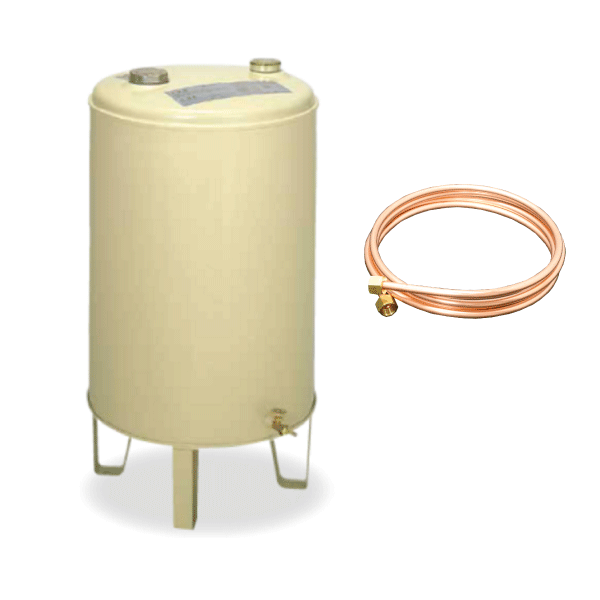 灯油タンク オイルタンク(丸型) 送油用銅管セット 石油給湯器 ボイラー 