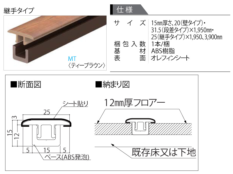 床見切り（ABS樹脂）