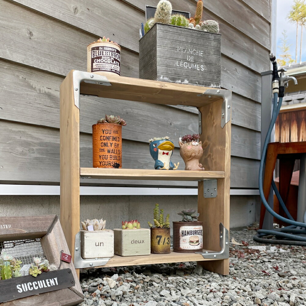 フラワースタンド DIY 室内 木製 2段 3段 花台 フラワーラック : DIYを
