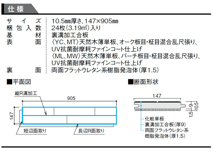 アクセルフロア 147幅タイプ マンション用直張非防音床材 天然床材 24枚 3 19平米入 Yk90 2 ダイケン 大建工業 床材 フローリング Yk90 Xx 2 Diyをサポートする じゅうたす 通販 Yahoo ショッピング