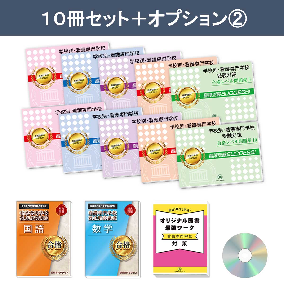 東京都立北多摩看護専門学校・受験合格セット問題集(10冊) 過去問の 