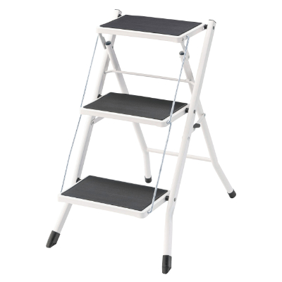 折りたたみ3段ステップ台 踏み台 スチール製 W42.5×D65.5×H68cm