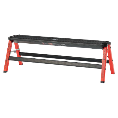 ステップワイドスツール 踏み台 脚立 ベンチ 折りたたみ アルミ製 W90