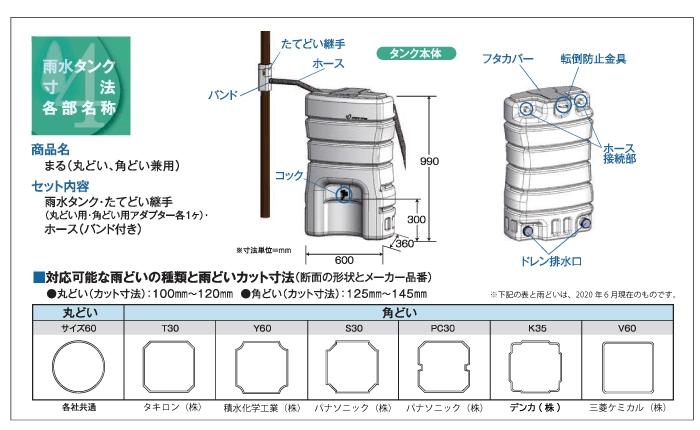 Airu♡ 樣 専用 雨水貯湯タンク「まる」 140Lタイプ 【ZMUT140】 : 住材