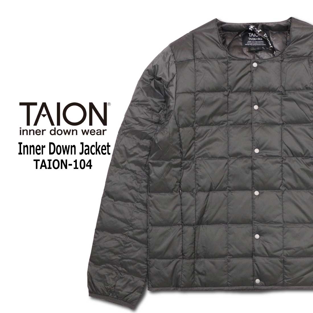TAION（タイオン） インナー ダウン ジャケット TAION-104 クルー