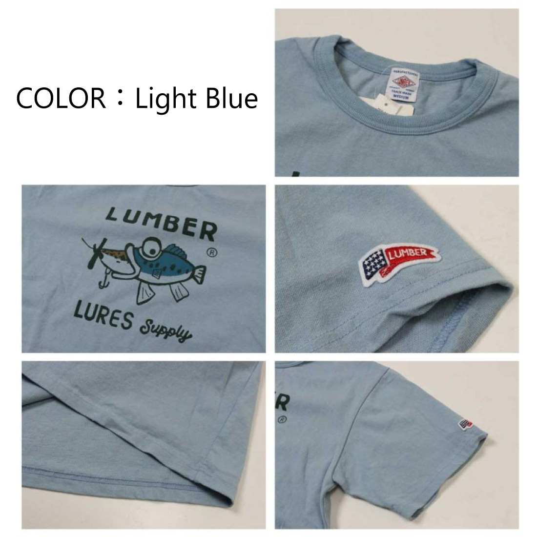 メール便 発送 LUMBER ランバー 半袖 Tシャツ 釣りシリーズ 丸呑み