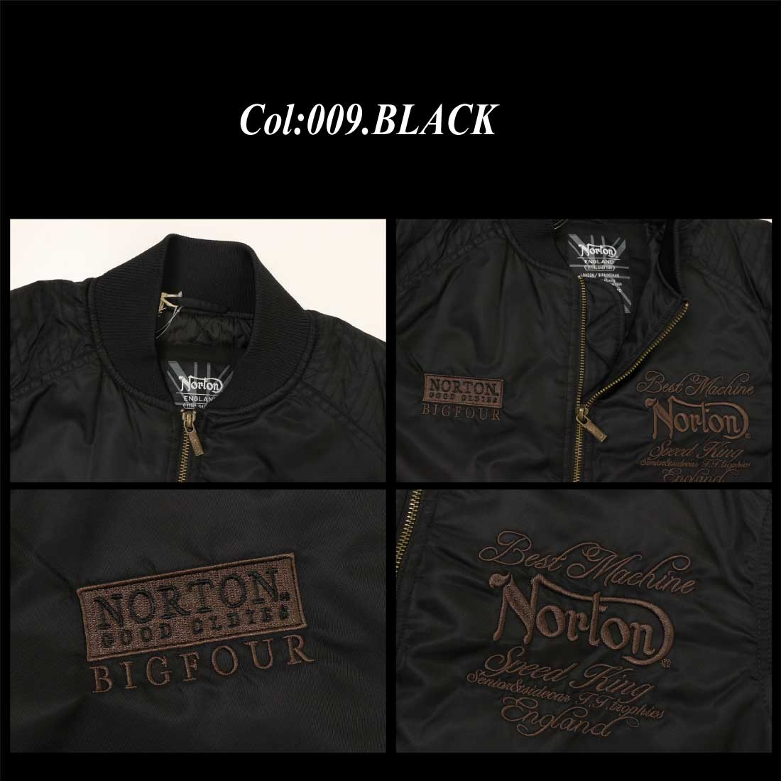 Norton ノートン スイングトップ ブルゾン 刺繍 オリーブ XLサイズ 243n1303b-01.jpg