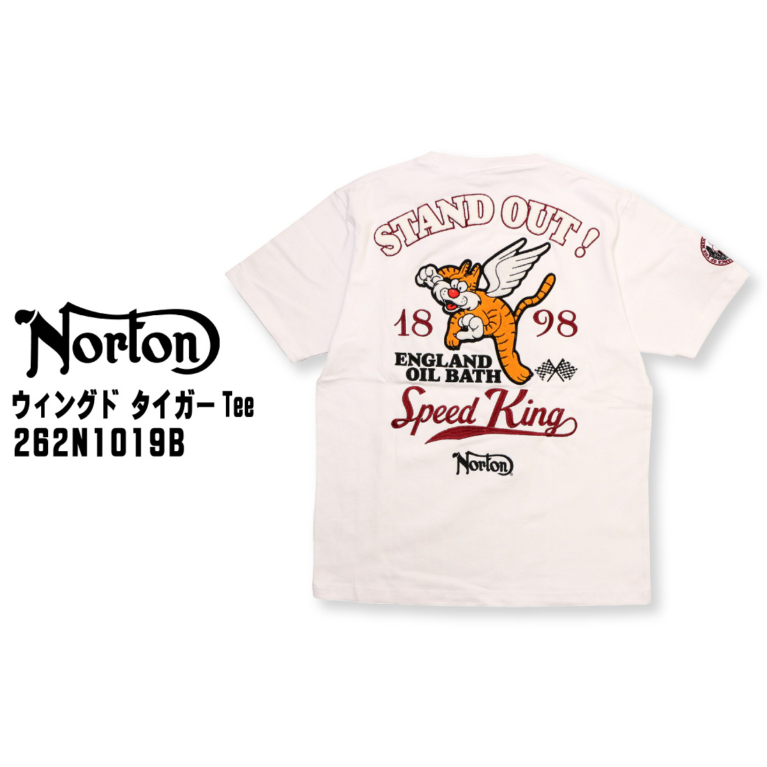 ノートン（NORTON） 服 半袖 Tシャツ 262N1019B ウィングド タイガー