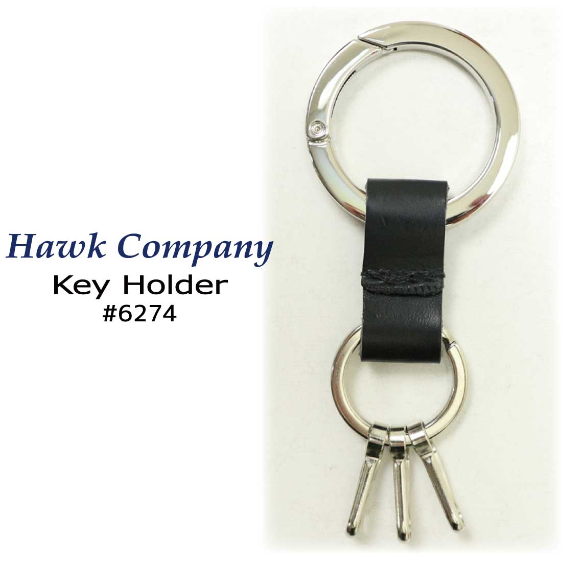 メール便発送 Hawk Company ホークカンパニー キーホルダー 6274 レザー 革 本革  メンズ レディース ユニセックス｜k-aiya｜02