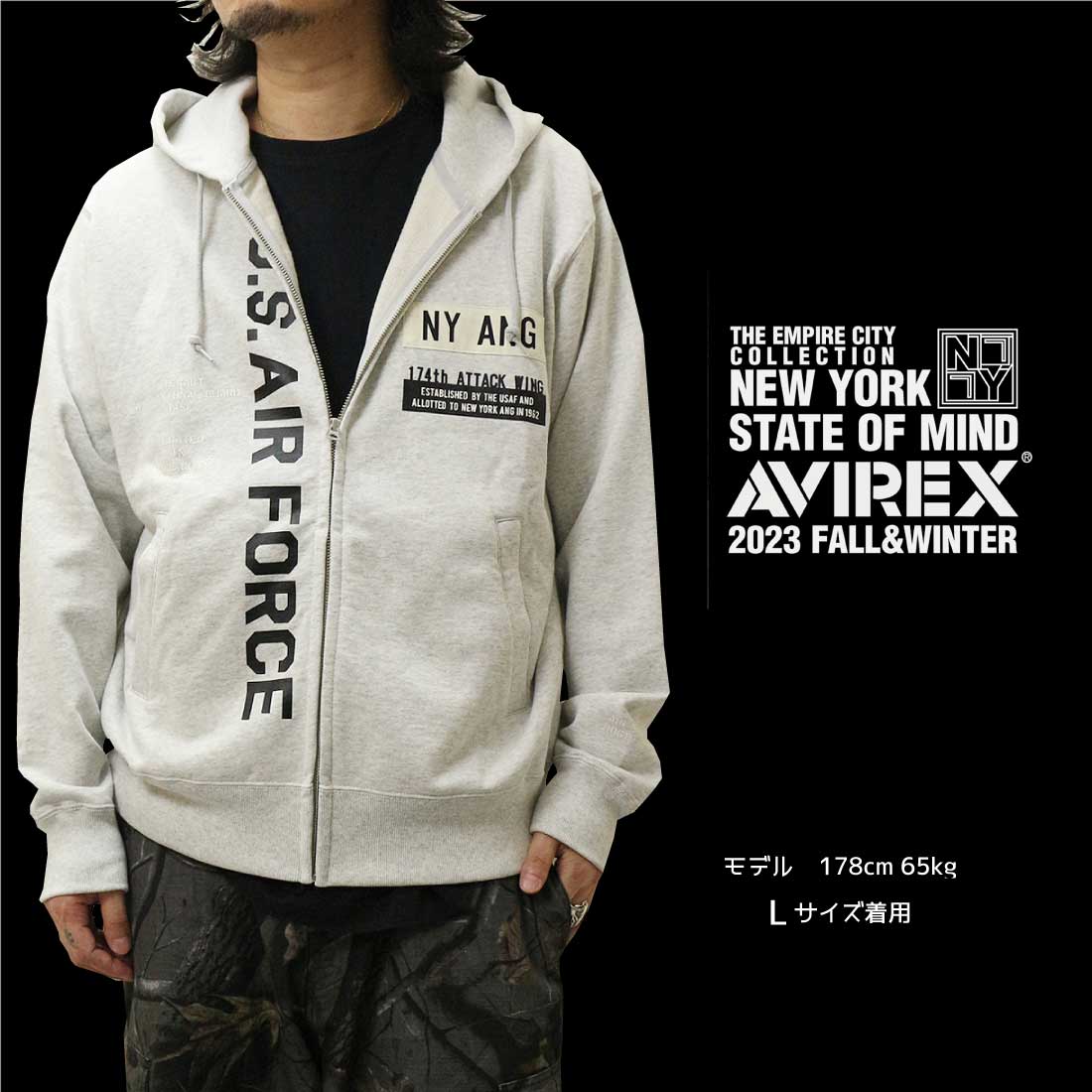 AVIREX アヴィレックス アビレックス 長袖 パーカー 783-3231010 AIR