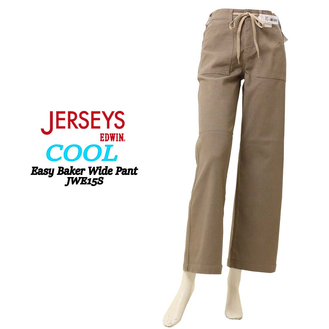 エドウィン EDWIN ジャージーズ COOL JWE15S イージーベーカーワイドパンツ 夏 パンツ 接触冷感 涼 ワイドシルエット デニム カラー レディース | JERSEYS | 03