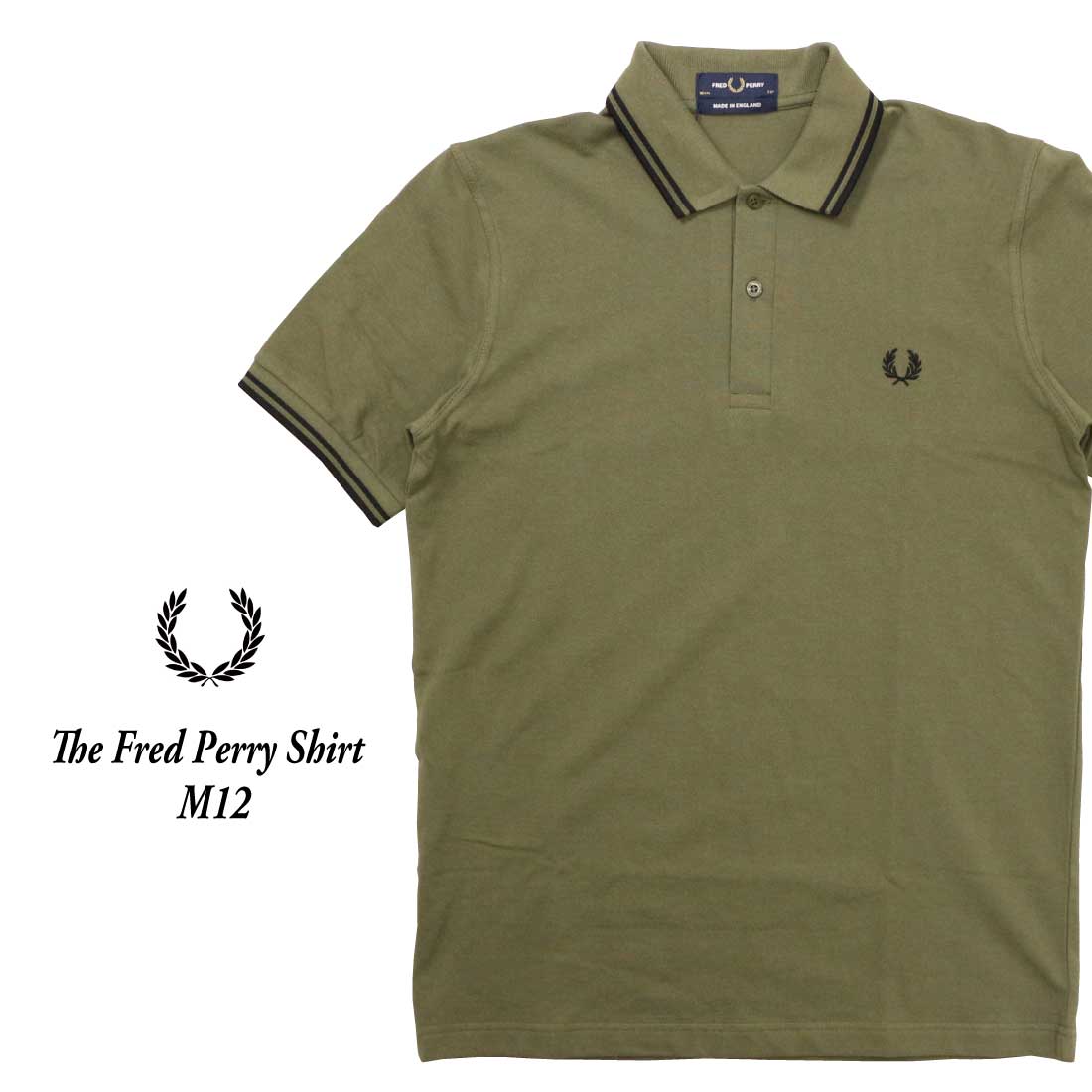 FRED PERRY フレッドペリー 半袖 ポロシャツ The Fred Perry Shirt M12 ティップライン Fred Perry  Shirt 刺繍 メンズ 正規販売店