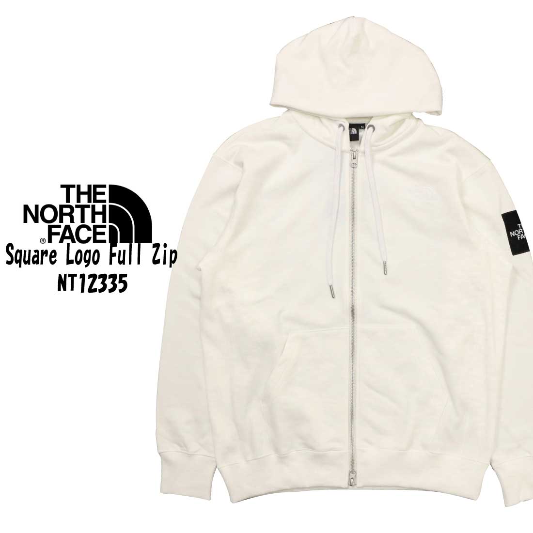 THE NORTH FACE ザ ノースフェイス 長袖 パーカー NT12335 スクエア ロゴ フル ジップ ゴールドウィン 正規販売店 アウトドア