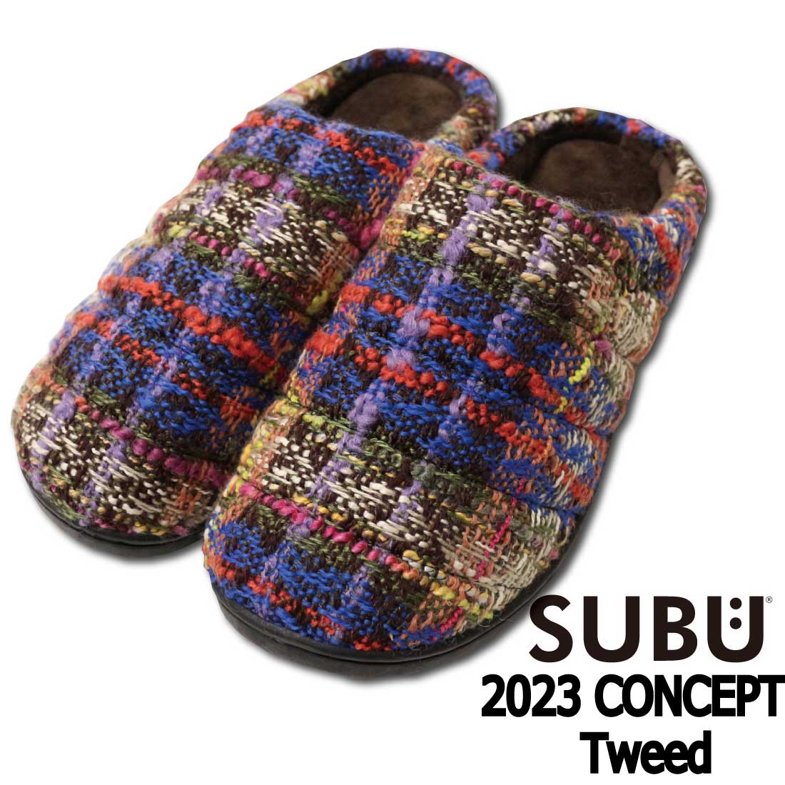 SUBU スブ サンダル 冬 TWEED 2023 CONCEPT Prism ツイード 