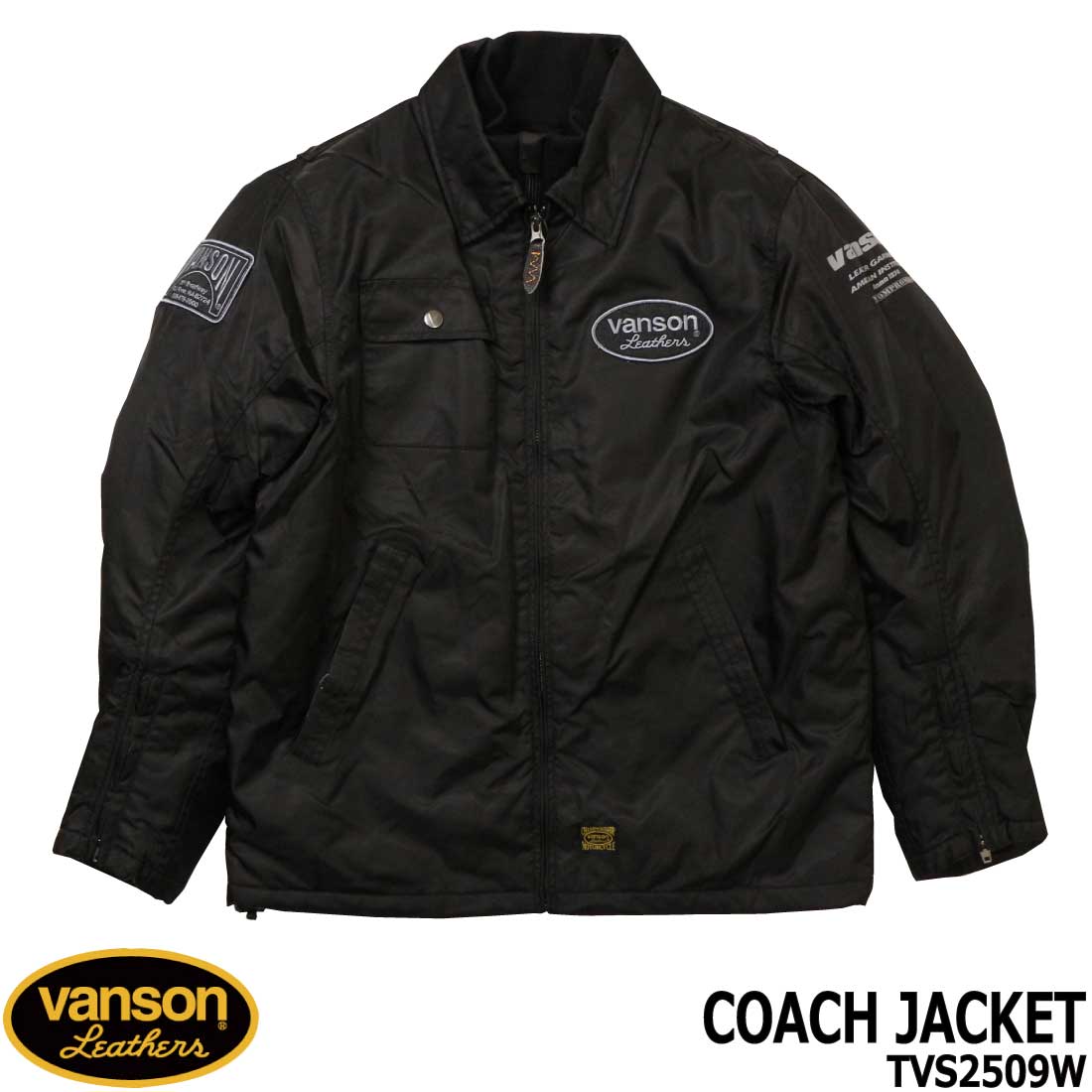 VANSON TVS2509W KH ジャケット 防寒/防風/防水 アメリカン VANSON（バンソン） コーチジャケット アウター TVS2509W 着脱式ネック