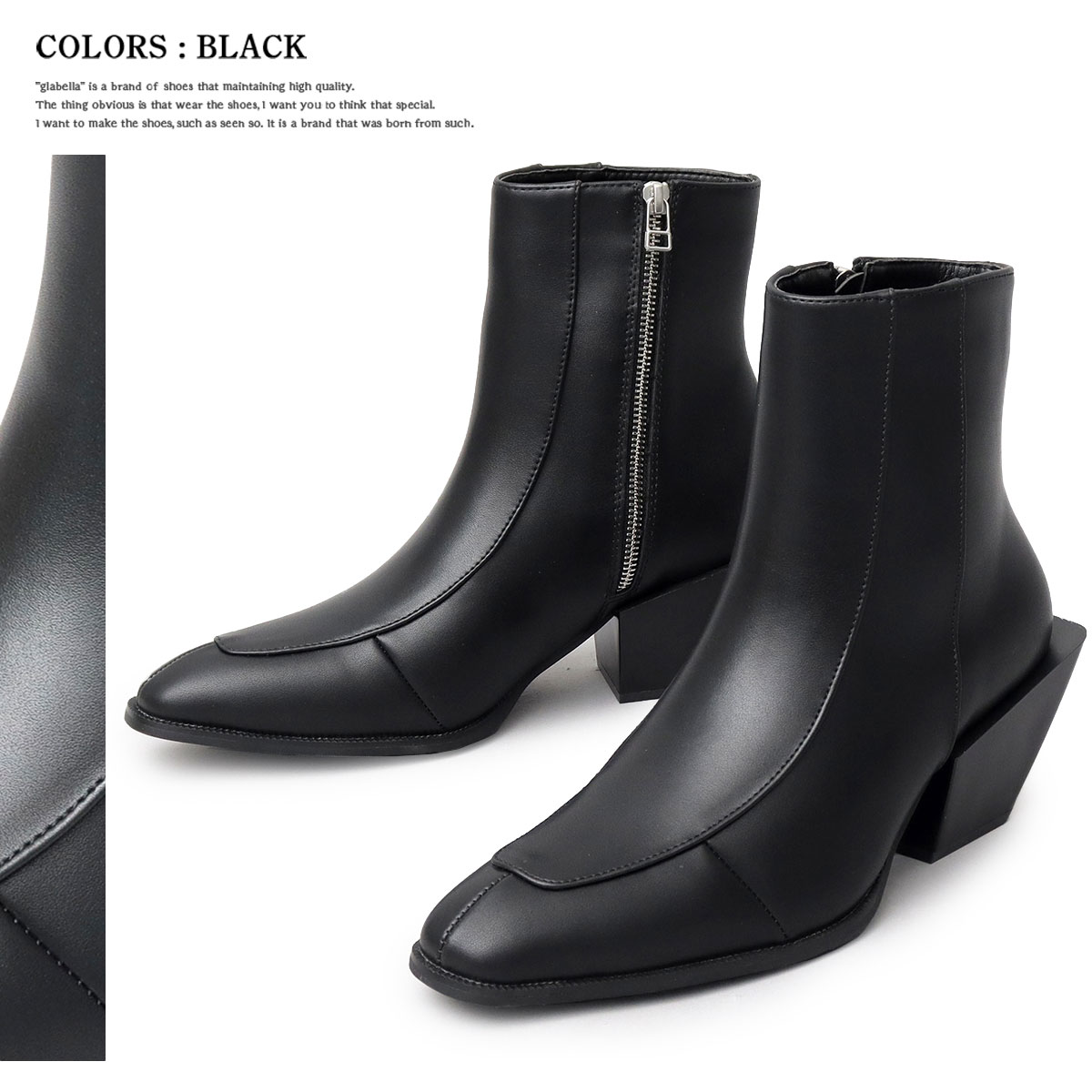 HUMANT Gideon ヒールブーツ 27.5 HUMANT Gideon ヒールブーツ 27.5 HUMANT Gideon ヒールブーツ 27.5 値