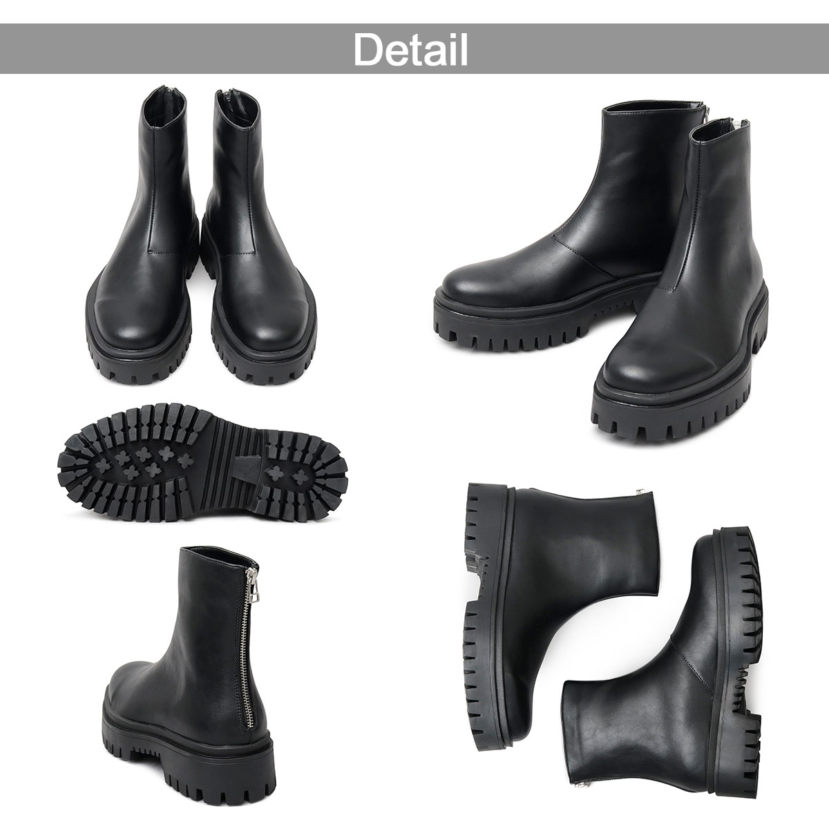 〈美品〉ARGIS ショートブーツ　シボ革　バックジップ　ブラック　25.5 美品〉ARGIS ショートブーツ シボ革 バックジップ ブラック 25.5 32782