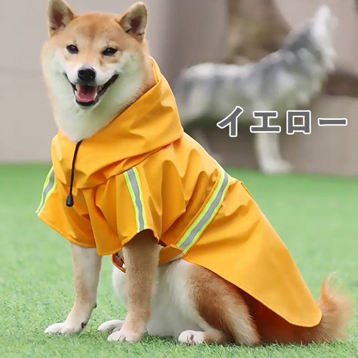 レインコート 大型犬 犬 服 犬服 犬の服 着せやすい ポンチョ マント