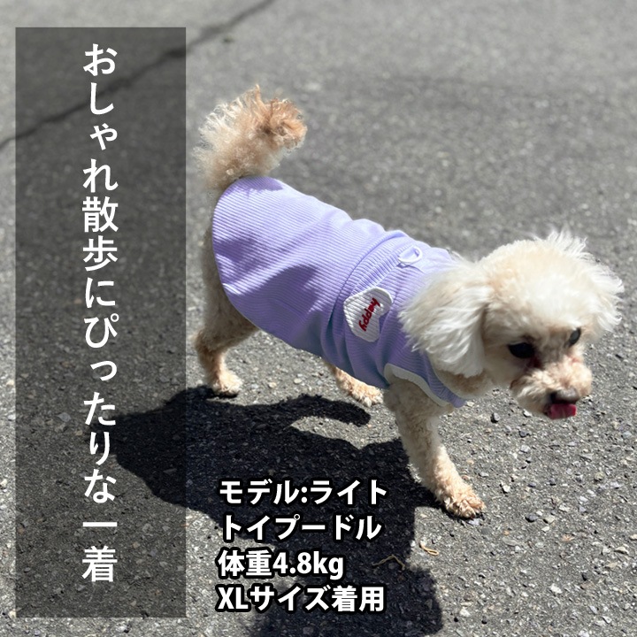 はっぴーDOG 犬 服 犬服 いぬ 犬の服 着せやすい タンクトップ Dカン